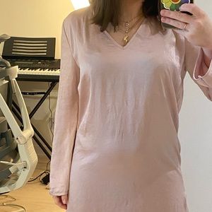 Little moon light pink silk tunic